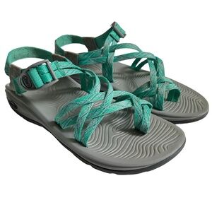 Chaco Z/Volv X2 Green Toe Loop Sport Sandals Women’s 8